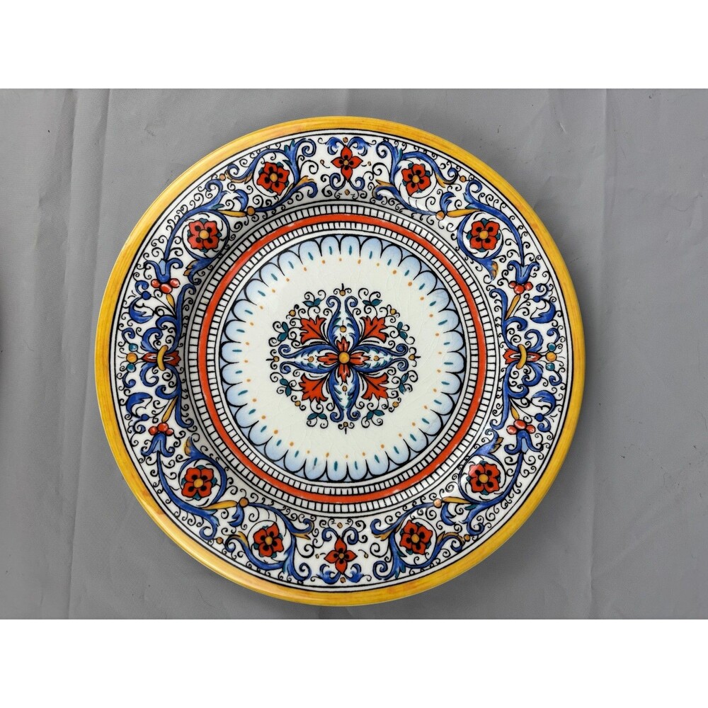 World Market Porto Salad Dessert Plate (set of 4) Mediterranean Floral 8 1/4"